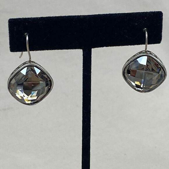 Brighton Champagne Taupe Silver Plated Venus Rising Swarovski Crystal Earrings - Picture 2 of 8